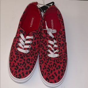 H&M Divided red leopard sneakers